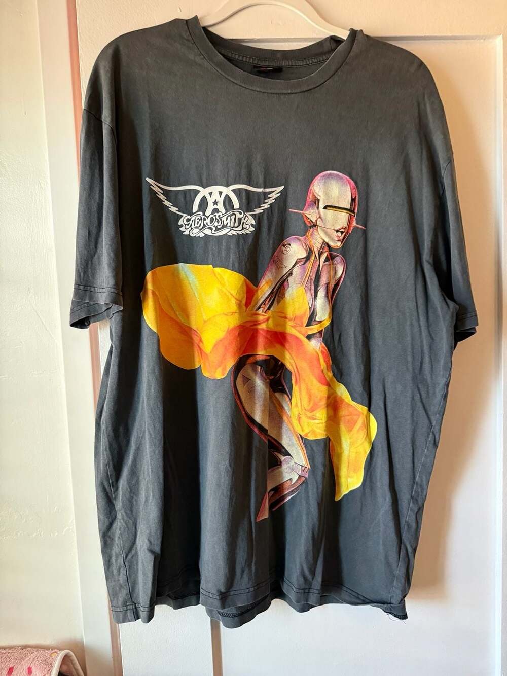 Topman Vintage Aerosmith Grey Sorayama Graphic Band T-Shirt XL
